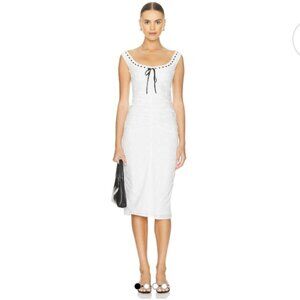 NWT MAJORELLE  Carmen Midi Dress in White Size M